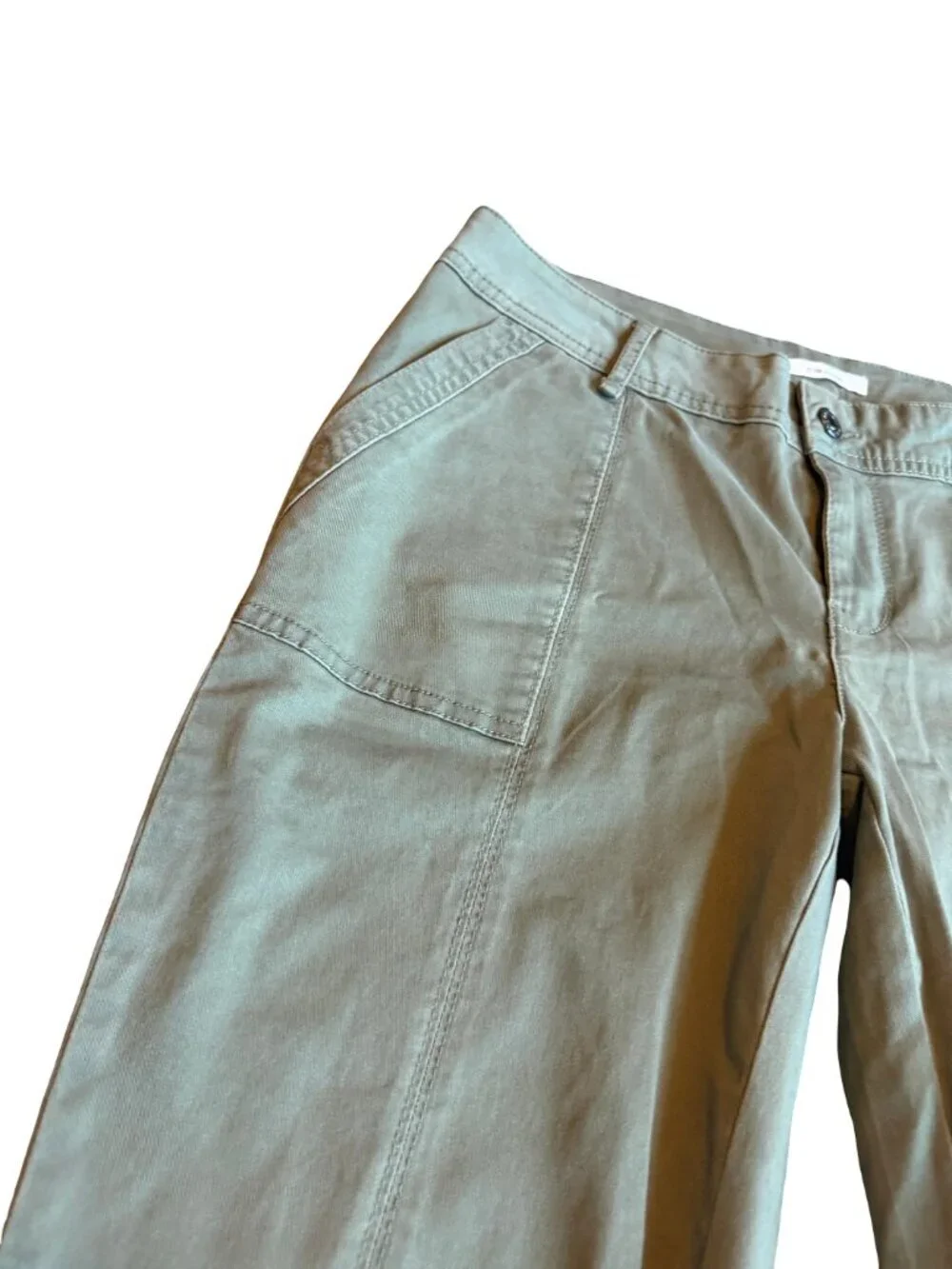 Maurices Green Cropped Length Pants Chinos Slacks Cotton Comfort Size 6 Women's